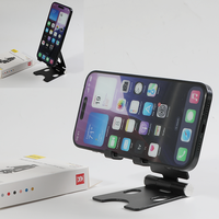 HEYBING Support de téléphone pliable en aluminium pour bureau, support de téléphone portable réglable multi-angles pour table