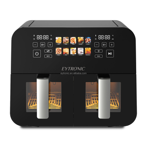 Nueva Freidora de Aire Digital sin Aceite de Gran Capacidad 10L 2024, Horno Freidora con Ventana, Microondas para Pizza, Freidora de Aire de Doble Cesta, Nueva 2024 L - Product Image 6