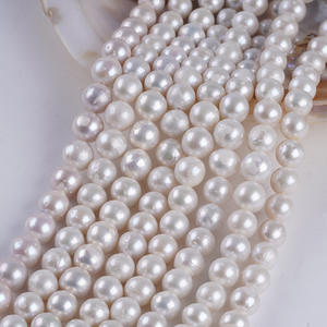 Perlas Blancas Naturales de Agua Dulce de 10-11 mm al por Mayor, Perlas Edison para DIY, Collar Semiterminado Hecho a Mano, Cuentas Sueltas para Diseños Creativos - Product Image 1