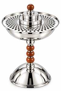 Quemador de incienso tradicional hecho a mano de metal y madera, soporte decorativo para aromas, adecuado para templos, centros de meditación y prácticas espirituales. - Product Image 6