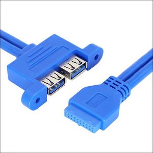Usb 3.0 Dual Port I O Shield Cable Half Height Motherboard 20 Pin To Usb 3.0 Small <b>Case</b> Rear I O Shield Expansion Card - Product Image 2