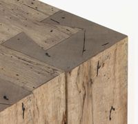 Meubles de luxe modernes en ébène rustique, chêne à l'ormeau, placages de chêne massif, séchés au four, anti-déformation, tables consoles à joints mortaise et tenon