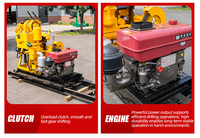 Foreuse hydraulique Hengwang HW-160YY pour puits d'eau, profondeur 130 m, machine de forage de 300 mm avec rail coulissant