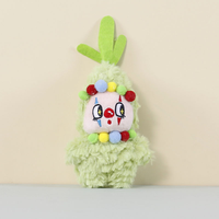 Porte-clés en peluche clown de dessin animé mignon en gros, pendentif personnalisé, porte-clés en peluche, poupée douce, animal en peluche pour cadeau promotionnel
