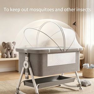 2026 Neuestes All-in-One Babybett für Jungen, Atmungsaktiv und Stabil mit Großem Korb für Babyzimmer - Product Image 3