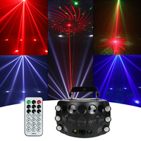 5-en-1 DMX activé par le son RGBW Derby stroboscopique motif DJ Disco lumières intérieur mariage danse Bar concert scène éclairage fête éclairage