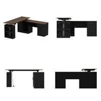 Bureau électrique minimaliste moderne à hauteur réglable avec rangement pour le bureau à domicile et les espaces d'étude