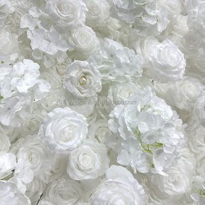 約束の花の壁の背景白い花の壁8フィートx8フィートの白い花の壁のパネルの装飾 - Product Image 4