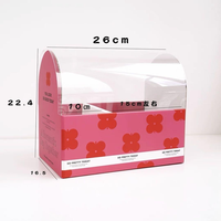 Boîtes à gâteaux transparentes en carton biodégradable personnalisées en gros, nouveau design, sacs à main à fleurs, Saint-Valentin, fête des mères