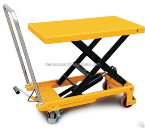 Table élévatrice à ciseaux hydraulique manuelle, capacité de levage de 170 cm, capacité de charge de 1000 kg, élévateur de marchandises portable pour atelier/entrepôt - Product Image 1