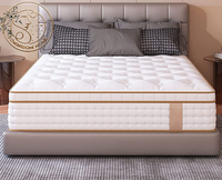 Matelas pliable 4D à ressorts ensachés, haute résilience, haute soutien, hypoallergénique, amovible et lavable, garantie 10 ans, pour chambre et école