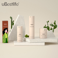 Flacon rose mat personnalisé BGH PP 30ml/50ml à double paroi, pot airless portable sous vide pour crème visage et cosmétiques