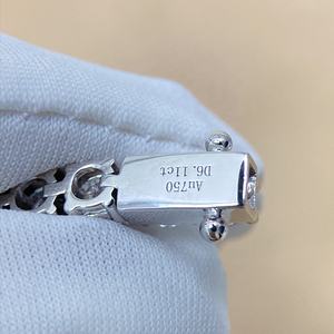 カスタマイズ可能18KゴールドテニスブレスレットAU750 VVS VSダイヤモンドバターカップスカラップクラシックダイアナチャーリークラウドラボファインバングル - Product Image 5