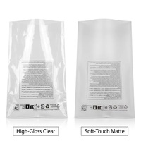 Sac plat à ouverture supérieure avec logo imprimé, recyclable, en LDPE, pour l'emballage de vêtements, de cadeaux, de quincaillerie, de pièces industrielles