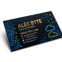 Cartes de visite personnalisées imprimées en couleur, designs à thème uniques, papier couché or personnalisé pour marque commerciale