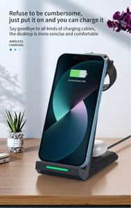 Chargeur sans fil 4 en 1 multifonction 15W à charge rapide WC089, support de téléphone, chargeur sans fil portable - Product Image 6