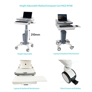 Carrito de Ordenador Médico Móvil Profesional con Altura Ajustable para Hospital, Estación de Trabajo para Portátil - Product Image 4