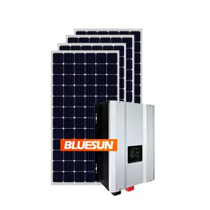 7000W Blauwe Zon Zonnepaneel Off Grid Systeem Compleet 380V 7kw Solar Home Systeem