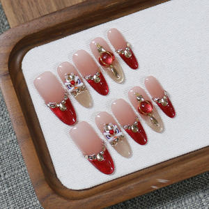 <span class=keywords><strong>Uñas</strong></span> Postizas Hechas a Mano de Año Nuevo en Oferta |   Gafas de Sol de Diseño de Lujo con Diseño de Linterna de Danza del <span class=keywords><strong>León</strong></span>, Reutilizables, con Ojo de Gato, Marca Personalizable Disponible - Product Image 3