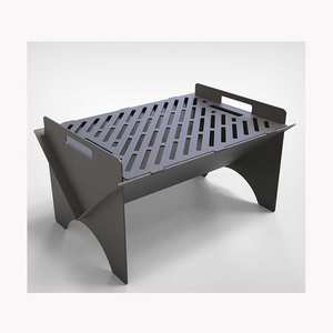 Camino a legna autoportante con griglia da giardino in acciaio Corten personalizzato - Product Image 5