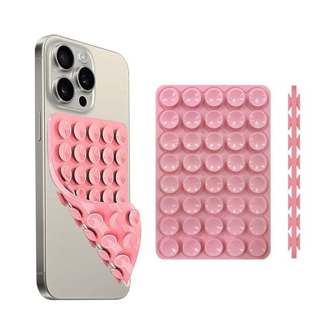 Double-Sided Silicone Suction Phone Mount Multi-Functional Silicone Suction Phone Case With Strong Adhesive Grip