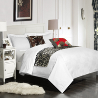 Percale gros luxe Dubaï hôtel linge de lit coton égyptien Satin Stripe ensemble de literie