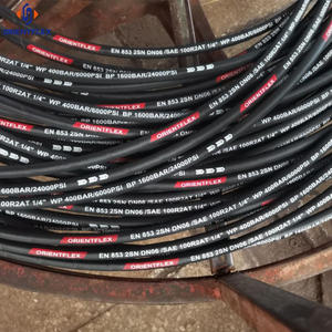 Hoge Kwaliteit Slang Leverancier Hogedrukslangen R2 3/8 Inch 5000psi Zwart <span class=keywords><strong>Rubber</strong></span> Levering Hydraulische Slang - Product Image 2