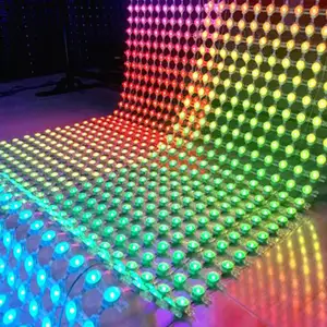 Buiten Flexibele Transparante Led Pixel Mesh Scherm Full Color P30/P50/P62/P100 Lichtgewicht Netto Video Gordijn Display