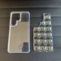 Coque de téléphone transparente 3D Cube Bubble en TPU antichoc vierge à personnaliser avec texture grille de bloc de glace, cadeau