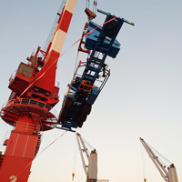 Remorque de grue latérale de conteneur de 20 pieds et de bonne qualité
