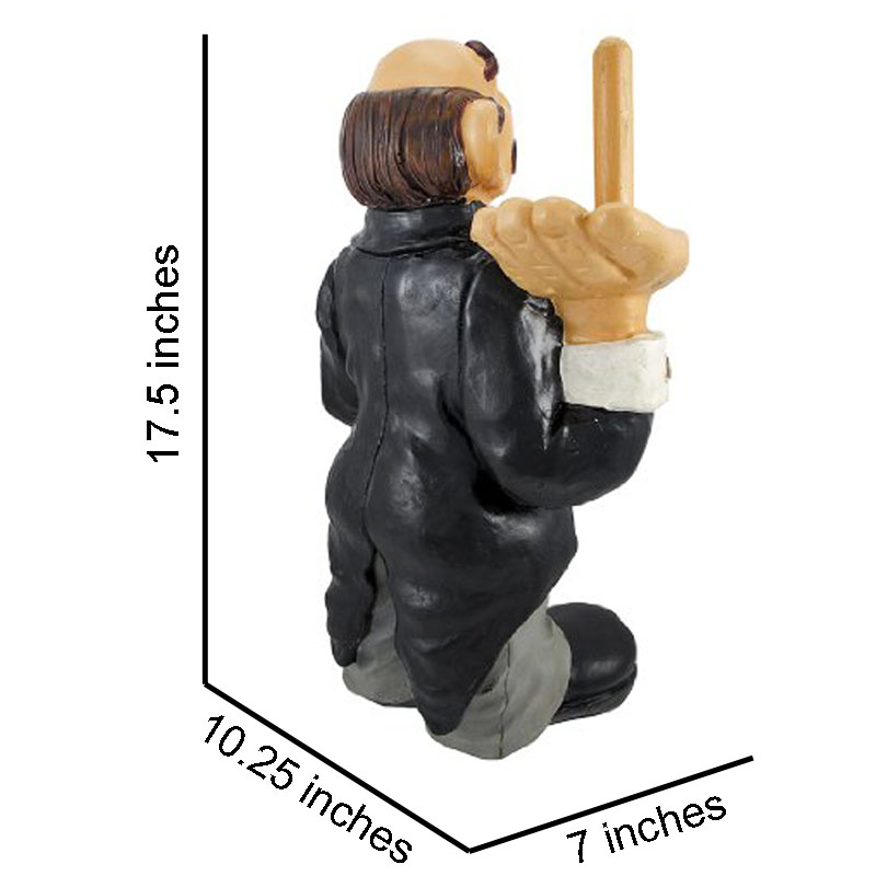 Statua Porta Fazzoletti WC – Maggiordomo In Resina Che Tiene Il Naso, Arredo Bagno Originale - 4