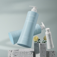 Bouteille en plastique de luxe personnalisée de 80 ml / 670 ml pour shampoing, gel douche, après-shampoing, avec pompe à lotion pour soins de la peau, lotion corporelle, cosmétiques