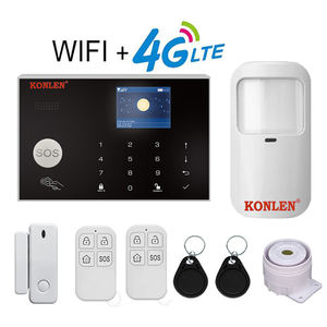 Tuyaスマートリモートコントロールセキュリティシステム4G <span class=keywords><strong>GSM</strong></span> WiFiマルチネットワーク盗難警報モーション検出器音声制御Google Home - Product Image 1