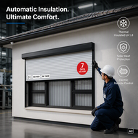 Volets roulants en aluminium insonorisés automatiques, stores motorisés intelligents en aluminium sur mesure pour l'extérieur, pour la confidentialité et le contrôle de la lumière