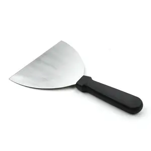 奶酪器皿塑料手柄不锈钢刮刀非常适合铸铁煎锅和平顶烤架烧烤工具