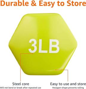 <span class=keywords><strong>BESAY</strong></span> logotipo personalizado OEM pequeño hexagonal de neopreno mancuernas conjunto de hierro fundido mancuerna estante colorido gimnasio en casa EQUIPO DE Fitness pequeño hexagonal - Product Image 2