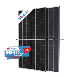 แผงโซลาร์เซลล์แบบ N-Type กระจกสองชั้น ครึ่งเซลล์ 645W ถึง 665W ประสิทธิภาพสูง ขายส่งจากโรงงาน โมดูล PV แบบโมโน PERC คุณภาพสูง - Product Image 2