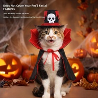 Meilleures ventes Alibaba : Ensemble de décoration d'Halloween pour animaux de compagnie – Chapeaux de sorcière, capes et accessoires variés ; Tenues pour chats et chiens de style Europe et Amérique