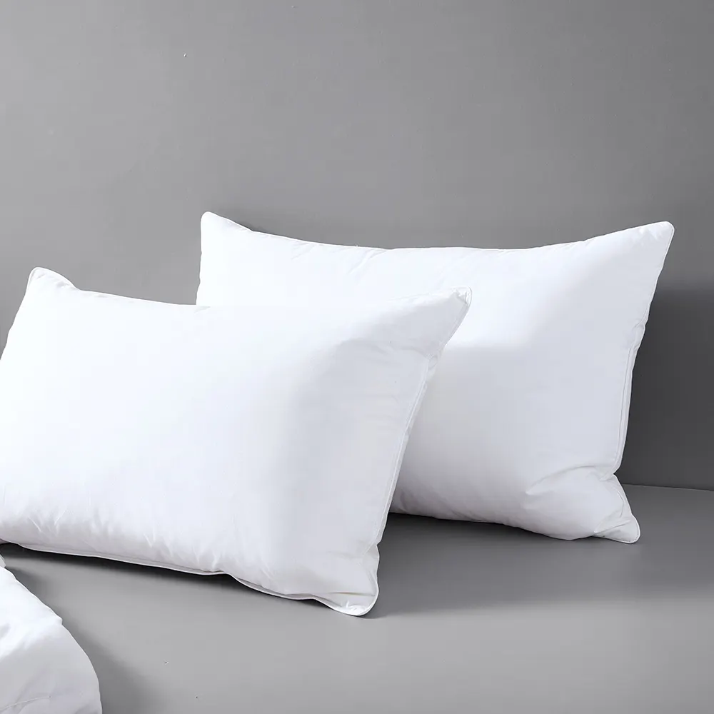 Hight Quality Natural Goose Down Feather Filling Top-level 5 Star hotel Soft custom bed pillow