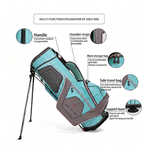 Water <strong>Tite</strong> 14 Way Golf Stand <strong>Bag</strong> Waterproof PU Leather Heavy Duty Pockets Dividers Rain Cover Handle Outdoor Course <strong>Bags</strong> - Product Image 2