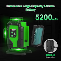Niveau laser croisé vert SNDWAY SW-416G personnalisé à 16 lignes, 4D, 360 degrés, 515 nm, avec amélioration de l'impulsion laser pour la construction