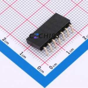 HX PM2.54-1x7P WC-Y Pin Socket Bent Lead Through Hole,P=2.54mm Connector 1x7P 2.54mm Square Hole Right Angle Insert - Product Image 2