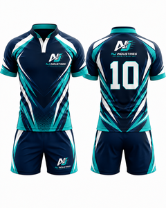 ชุดรักบี้สำหรับทีม ชุดพิมพ์ลายตามสั่งพร้อมชื่อทีมและหมายเลข ชุดฝึกซ้อมกีฬารักบี้ - Product Image 5