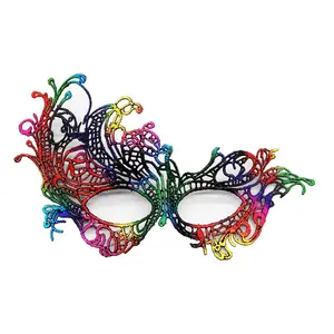 Drop Versand 15 Stück Karnevals maske Erwachsene kolorierte Party maske