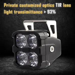 Luces antiniebla/de conducción LED de haz alto de alto rendimiento, múltiples opciones de patrón de haz, mini luz de conducción LED para motocicleta