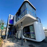 Maison de luxe préfabriquée en conteneur maritime en acier 20ft 40ft, design modulaire contemporain, étanche, installation facile, bureau portable