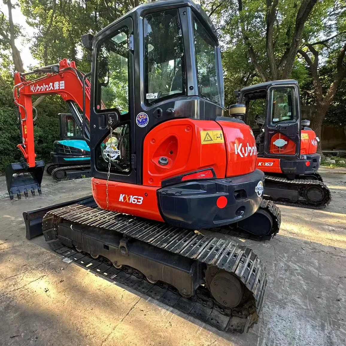 EPA 95% % new usedJapan mini kubota kx 163 máquina escavadora com boom oscilante com EPA nos EUA e Canadá