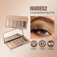 Palette de fards à paupières miniatures mats nude imperméables sur mesure, fabrication OEM/ODM, marque privée, longue tenue, pigment riche et naturel