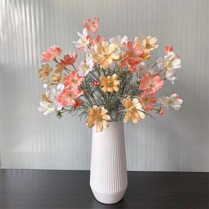 Arreglos de Flores Artificiales Galsang para Decoración de Bodas y Hogar, <span class=keywords><strong>Cosmos</strong></span> <span class=keywords><strong>Bipinnatus</strong></span> Rosa con Efecto Flocado para el Día de San Valentín y Pascua - Product Image 1