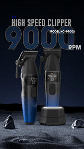 Tondeuse à cheveux JAME HC-9904A haute vitesse jusqu'à 9000 tr/min, corps métallique avec base de charge, machine à coiffer pour hommes, pour salon de coiffure - Product Image 2